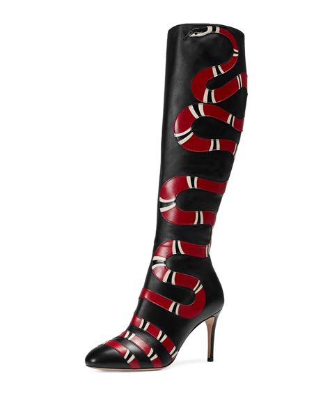 gucci snake tall shaft boot.